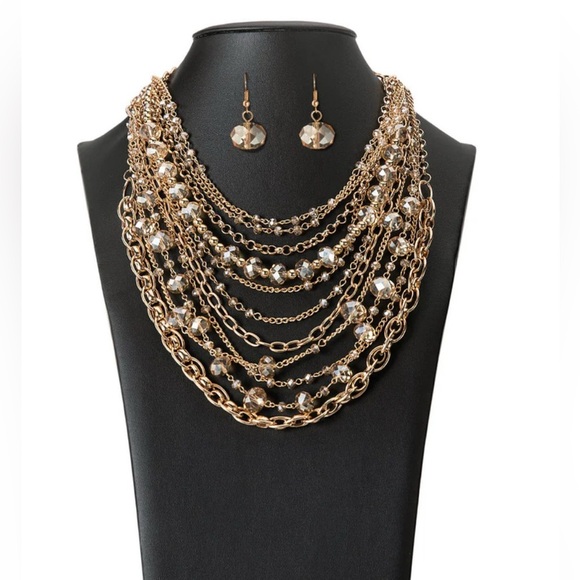 2022 “Reminiscent” Zi Collection- Gold Chains with Crystal beads - Picture 2 of 6